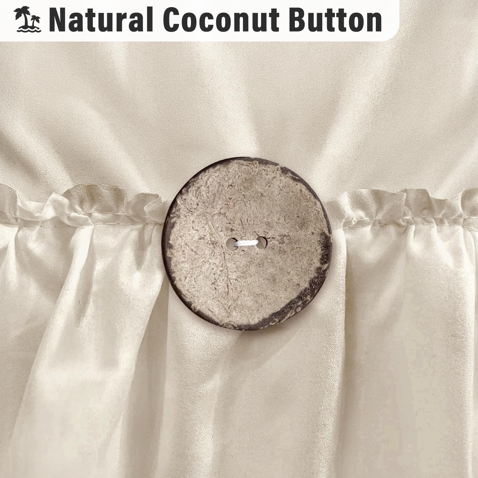 Seasonwood détail boutons en bois naturel deux pouces pour style cottage et charme visuel