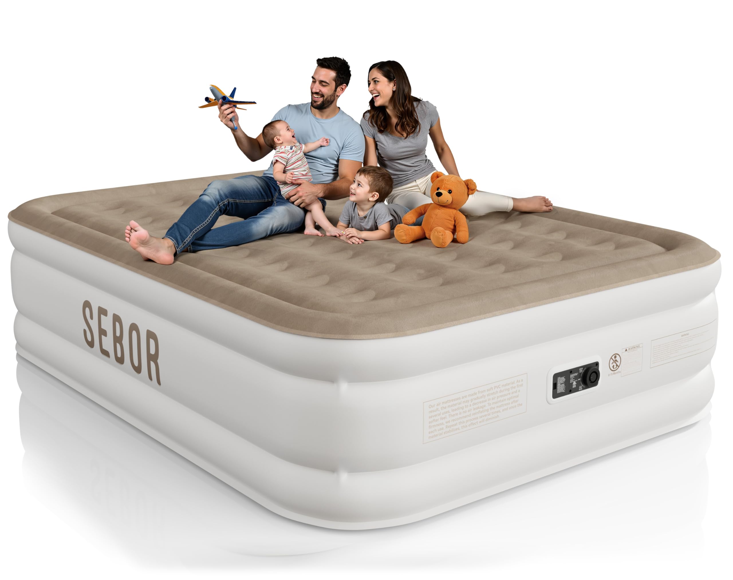 Sebor matelas face avant montrant emballage et rangement facile