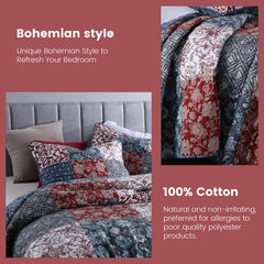 Secgo couette réversible montrant l'autre motif et la polyvalence déco