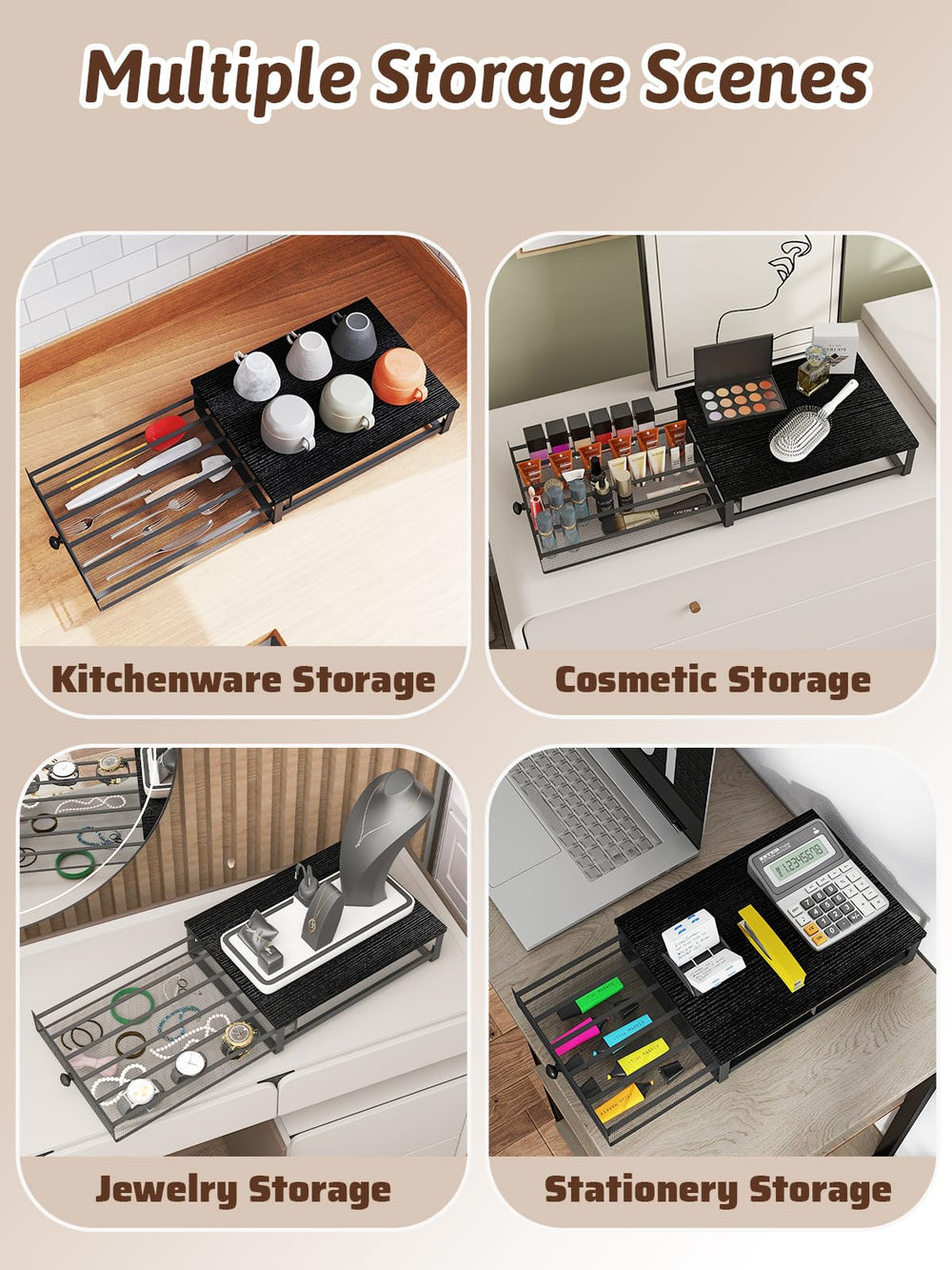 Sedegn tiroir entièrement retiré pour rangement en armoire ou nettoyage simple