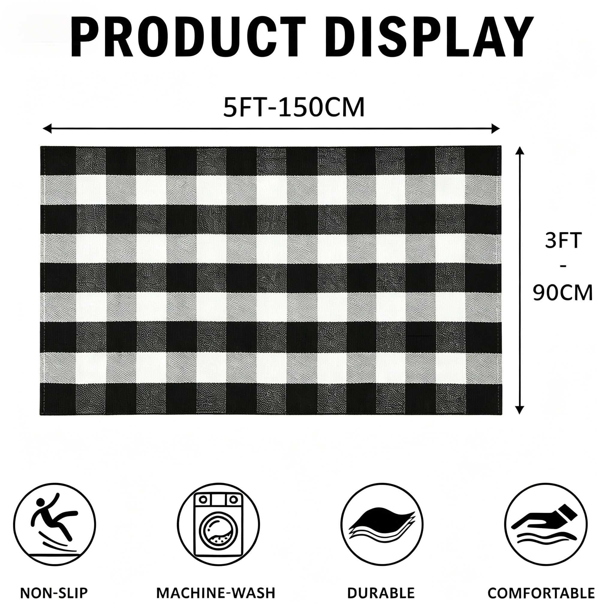 SEEKSEE tapis posé sur porche couvert durable pour trafic quotidien