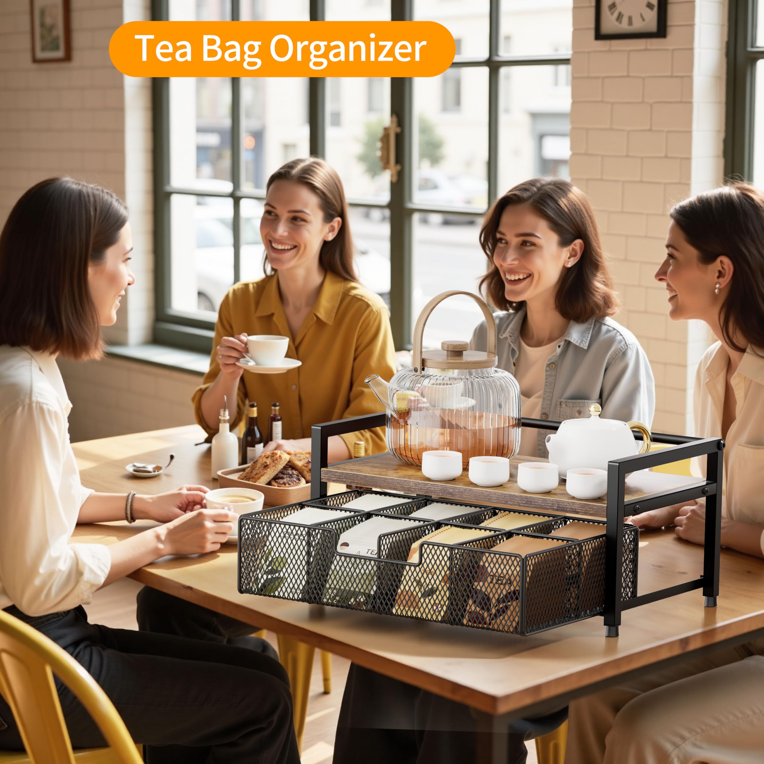 Segtenant tiroir ouvert rempli de sachets pour sélection organisée