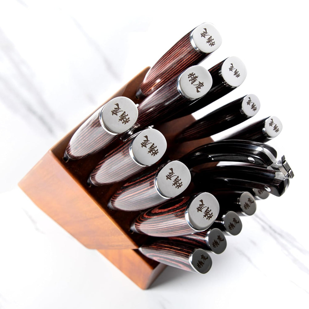 Seido Knives gros plan tranchant anglé 12–15° pour coupes précises
