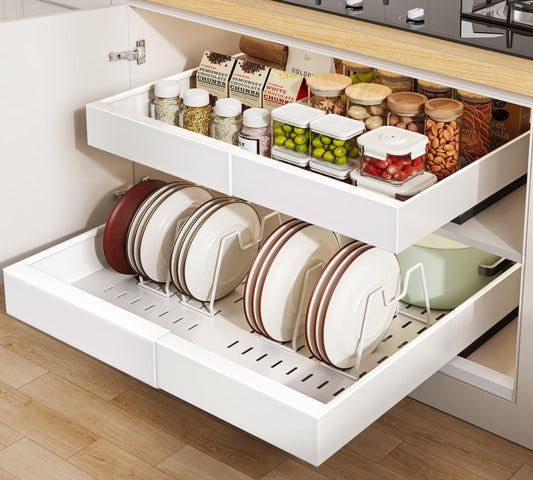 Seinloes vue avant du tiroir blanc montrant design compact et gain de place