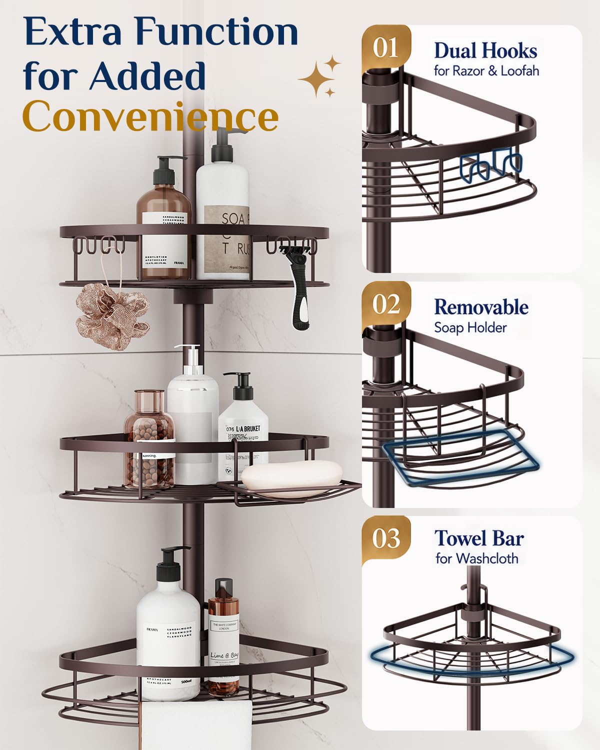 SEIRIONE vue sur barre porte-serviette et organisation textile fonctionnelle
