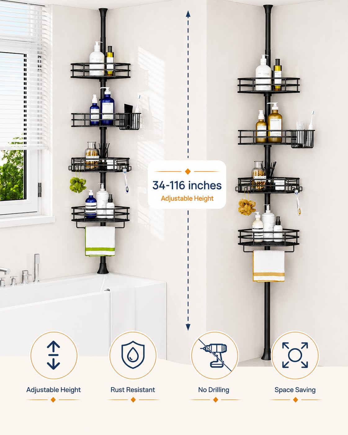 SEIRIONE panier avant affichant capacité pour bouteilles et gels