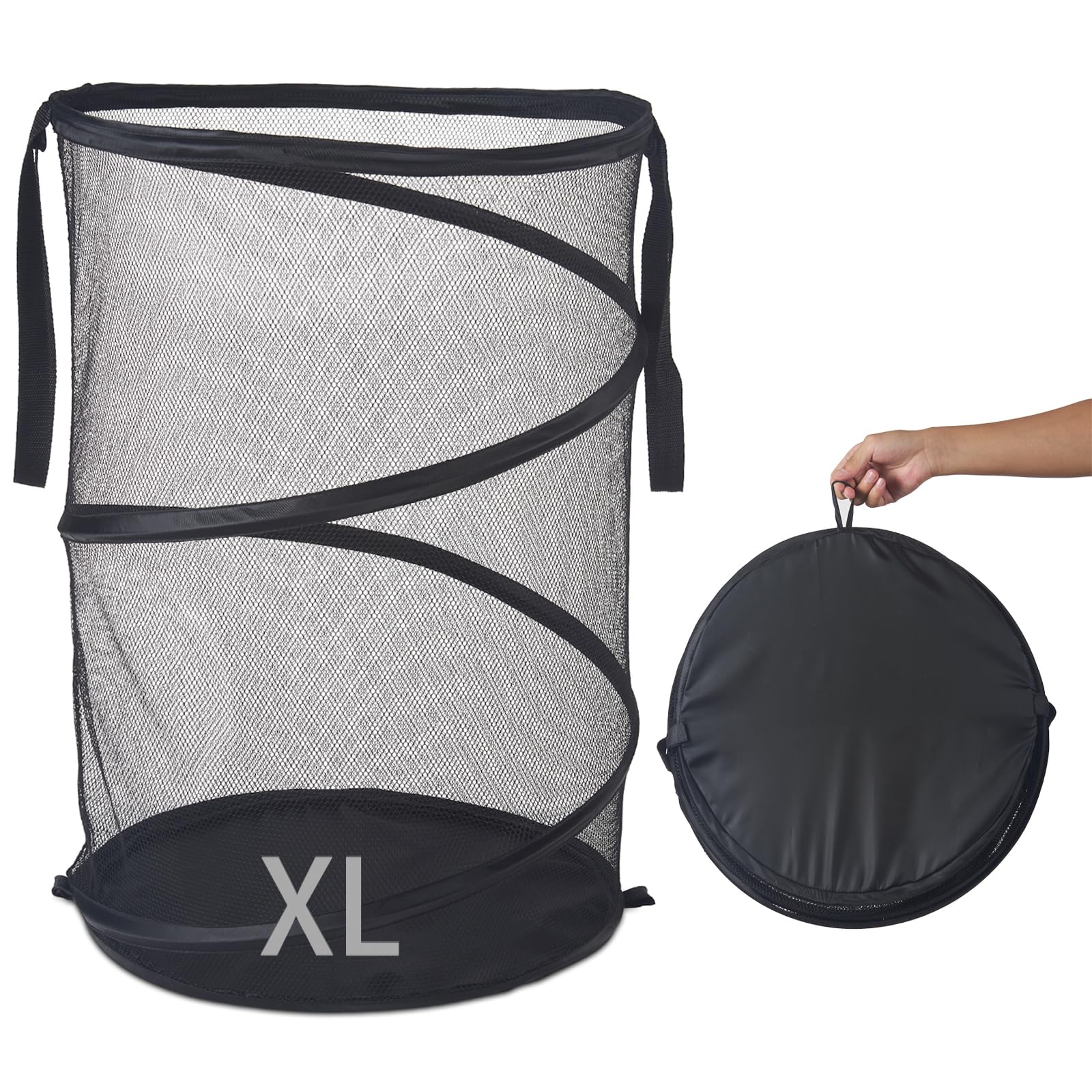 Seiritex panier à linge face avant montrant la capacité et le design pratique