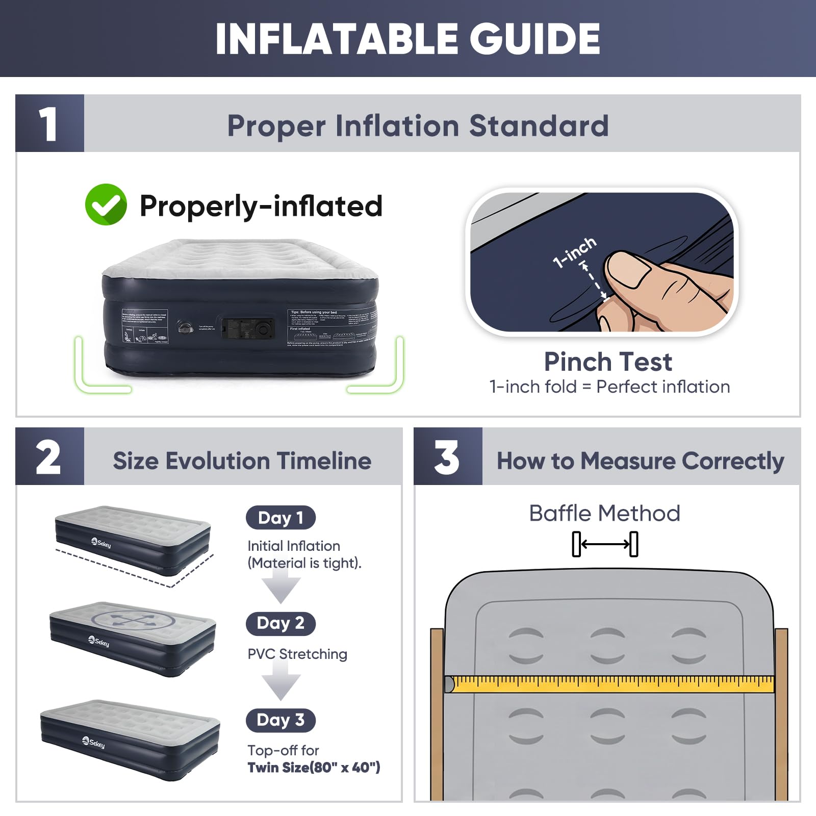 Sekey matelas plié dans sac compact pour transport et rangement