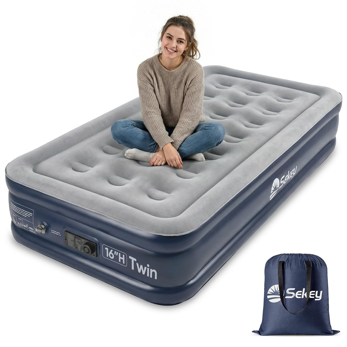 Sekey matelas twin face avant montrant confort et hauteur surélevée
