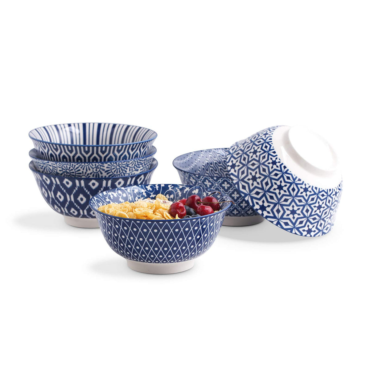 Selamica coupelle bleue vintage vue de face, design élégant pour servir