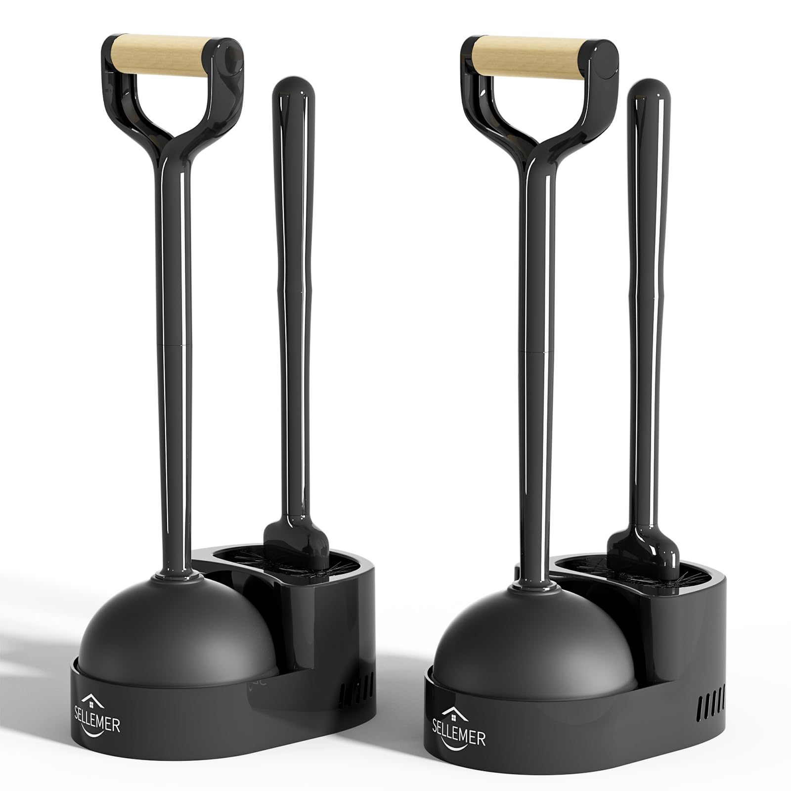 Sellemer ensemble devant porte noir, rangement discret et gain de place