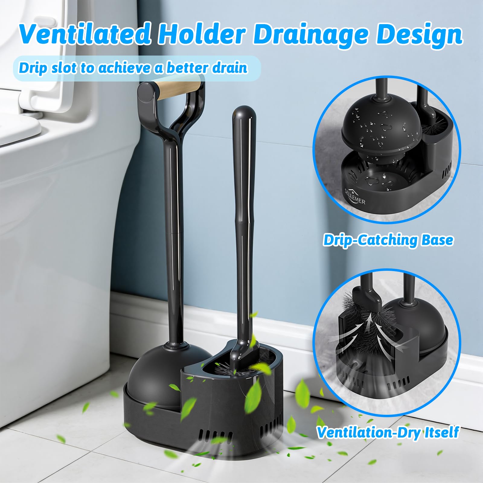 Sellemer poignée ergonomique prise antidérapante, contrôle confortable