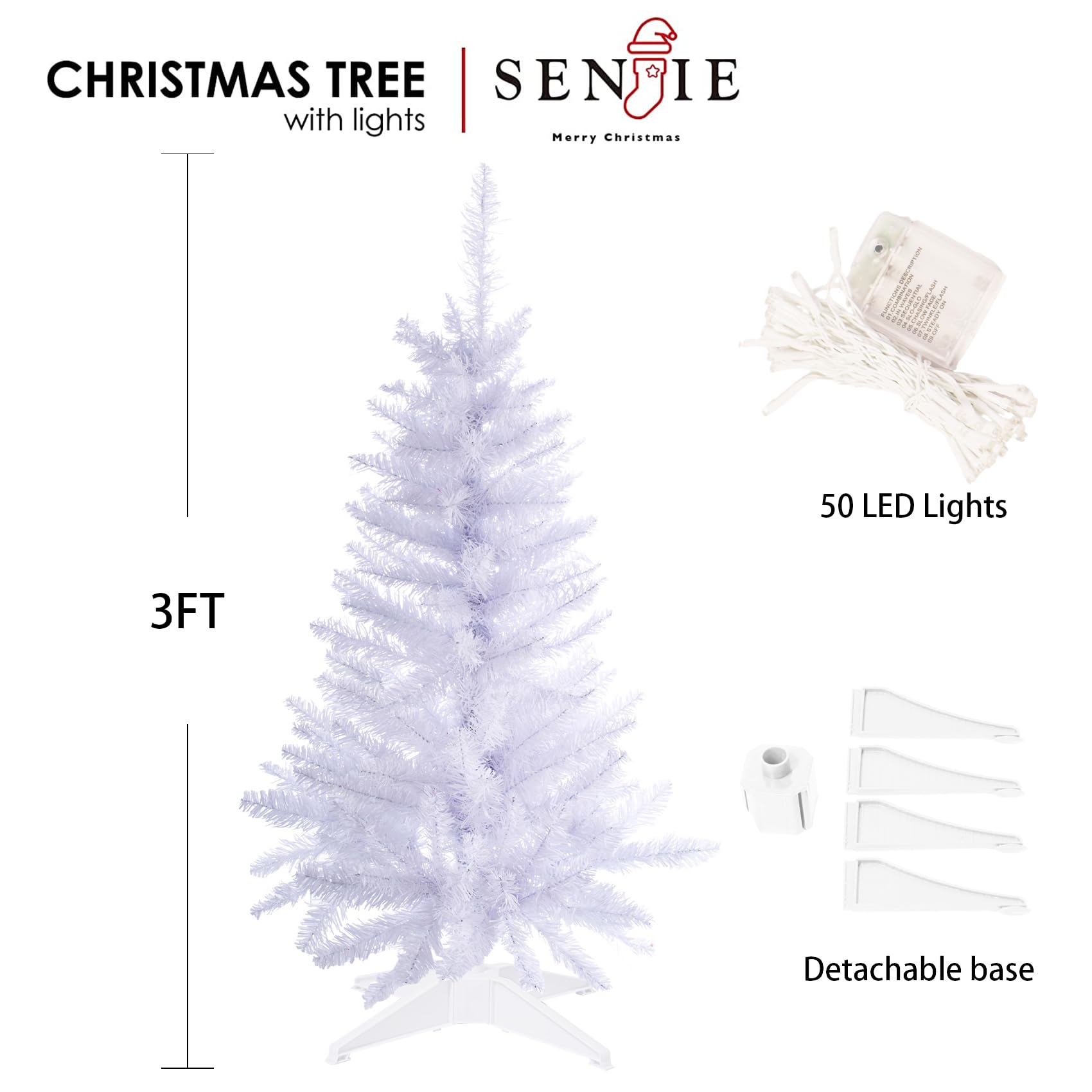 Senjie base plastique stable en 4 pièces pour éviter le basculement