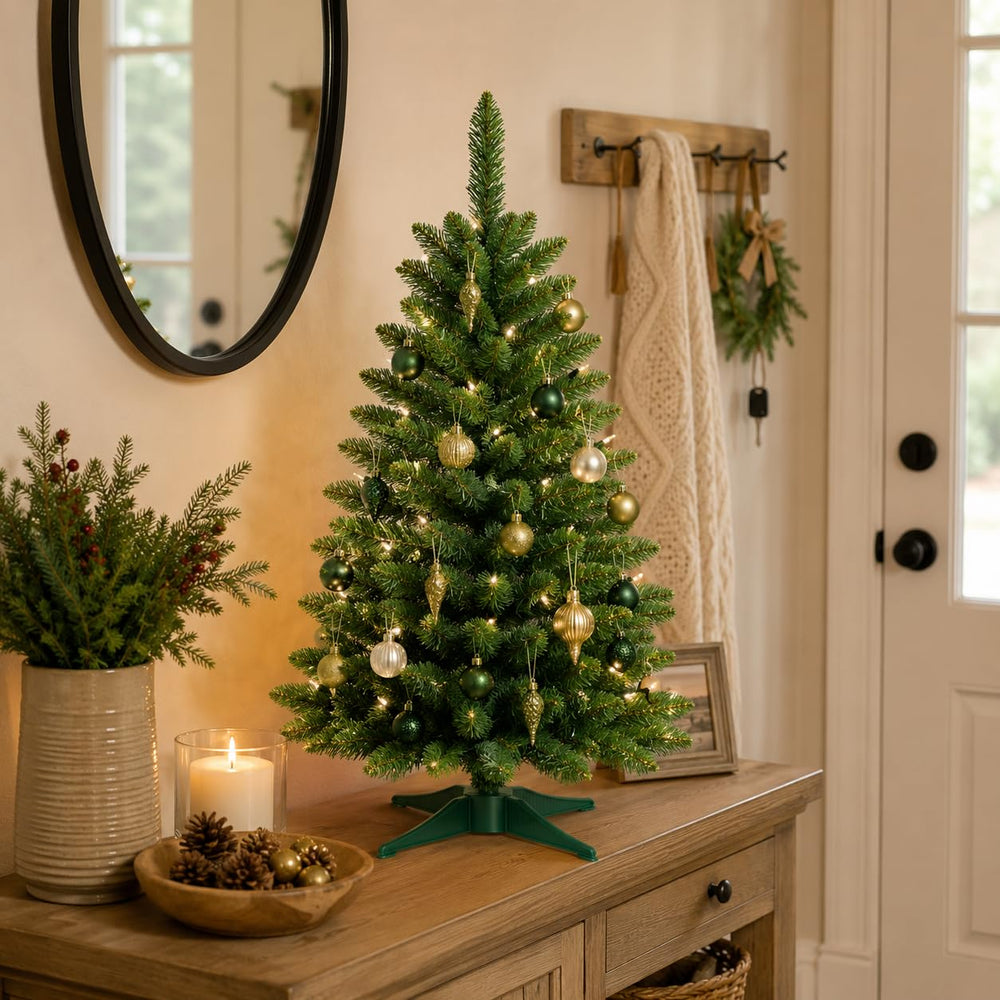 Senjie sapin à l'échelle comparé à objet montrant taille compacte