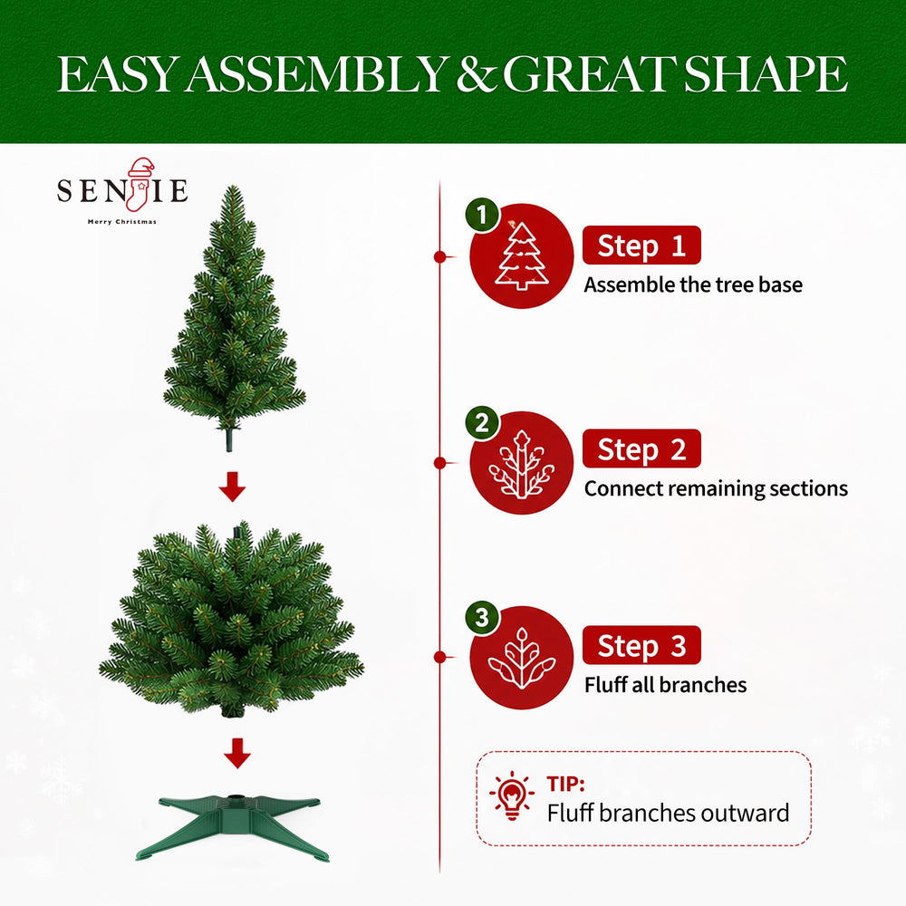 Senjie sapin plié et rangé illustrant facilité de stockage