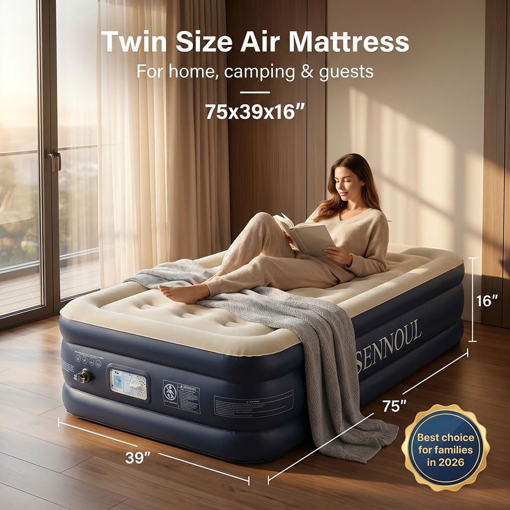 SENNOUL matelas en usage dans une chambre accueillante pour invités