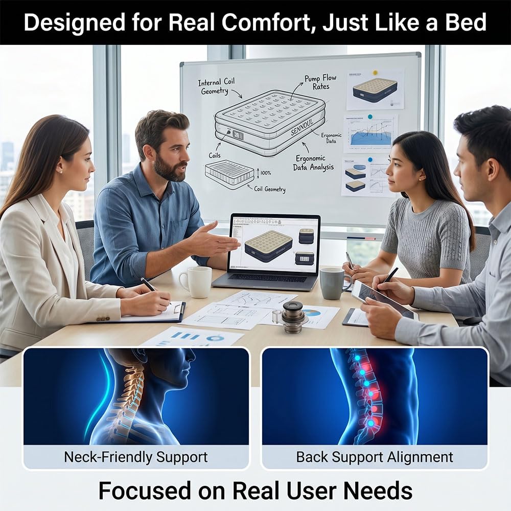 SENNOUL sac de transport avec matelas plié pour rangement facile