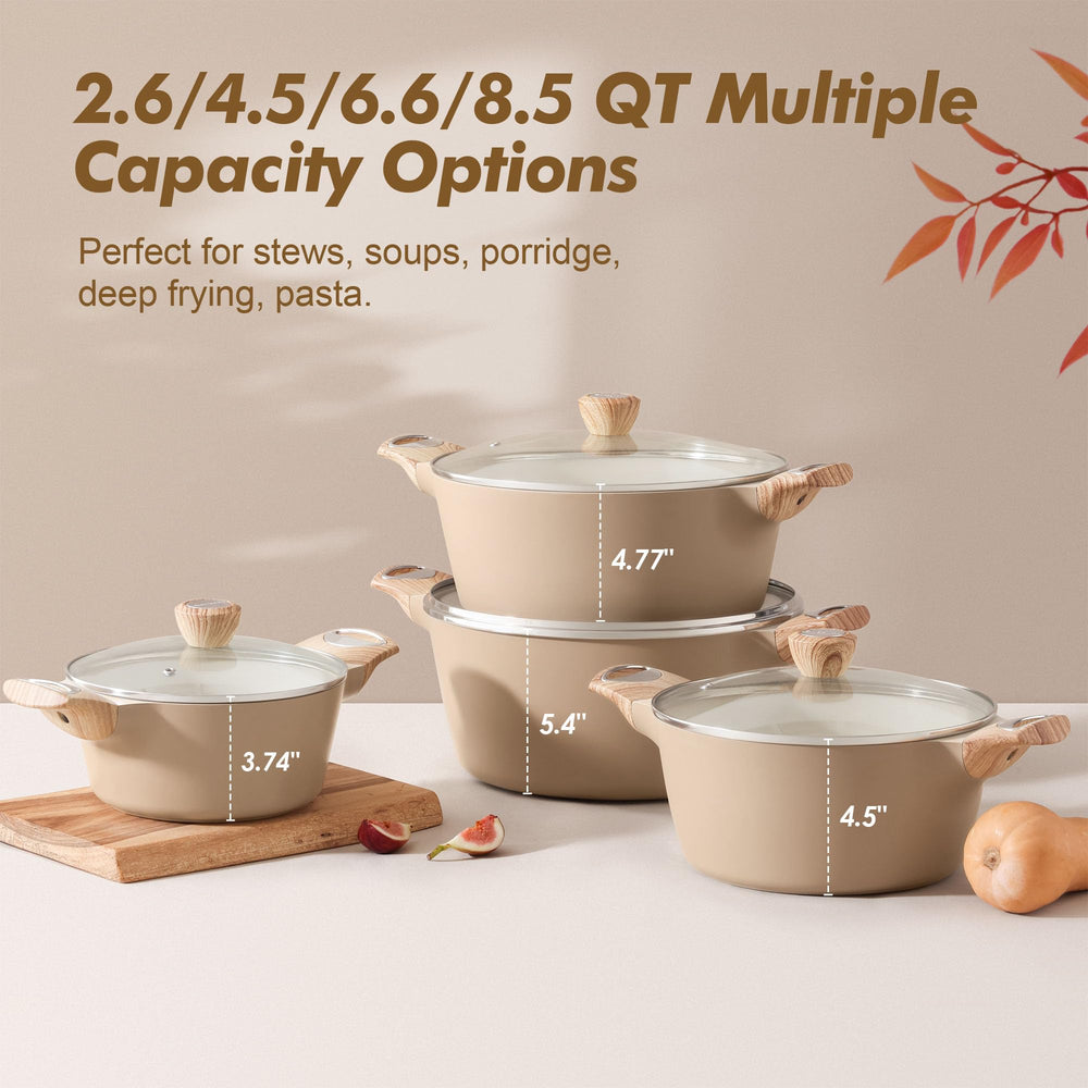 SENSARTE cocotte avec couvercle verre, visibilité maximale pendant cuisson