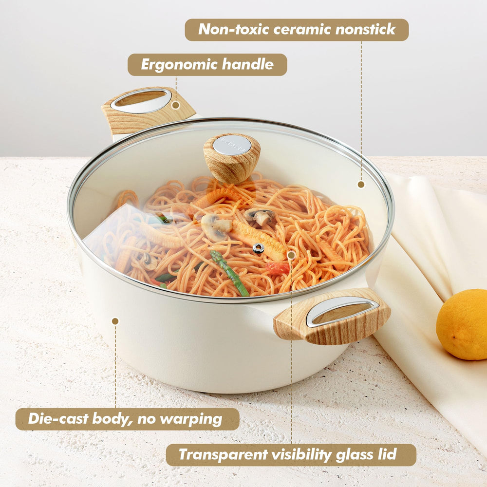 SENSARTE comparaison d'échelle, montre la capacité 6,6 QT pour grandes portions