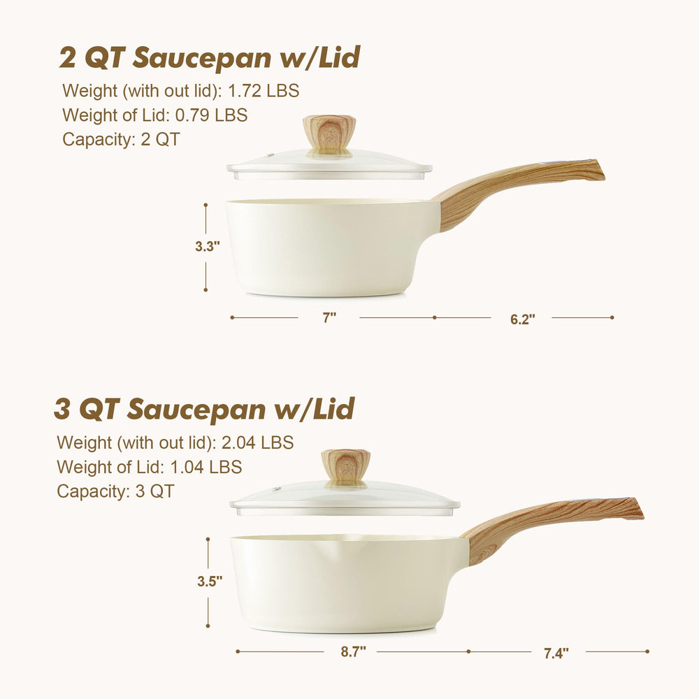 SENSARTE comparaison des tailles 2.0 et 3.0 qt pour visualiser capacité et portions