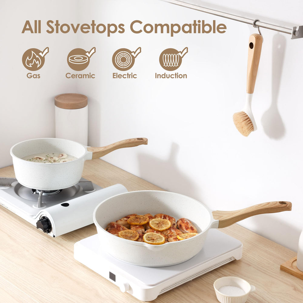 SENSARTE comparaison des tailles des poêles et casseroles pour planifier repas familiaux