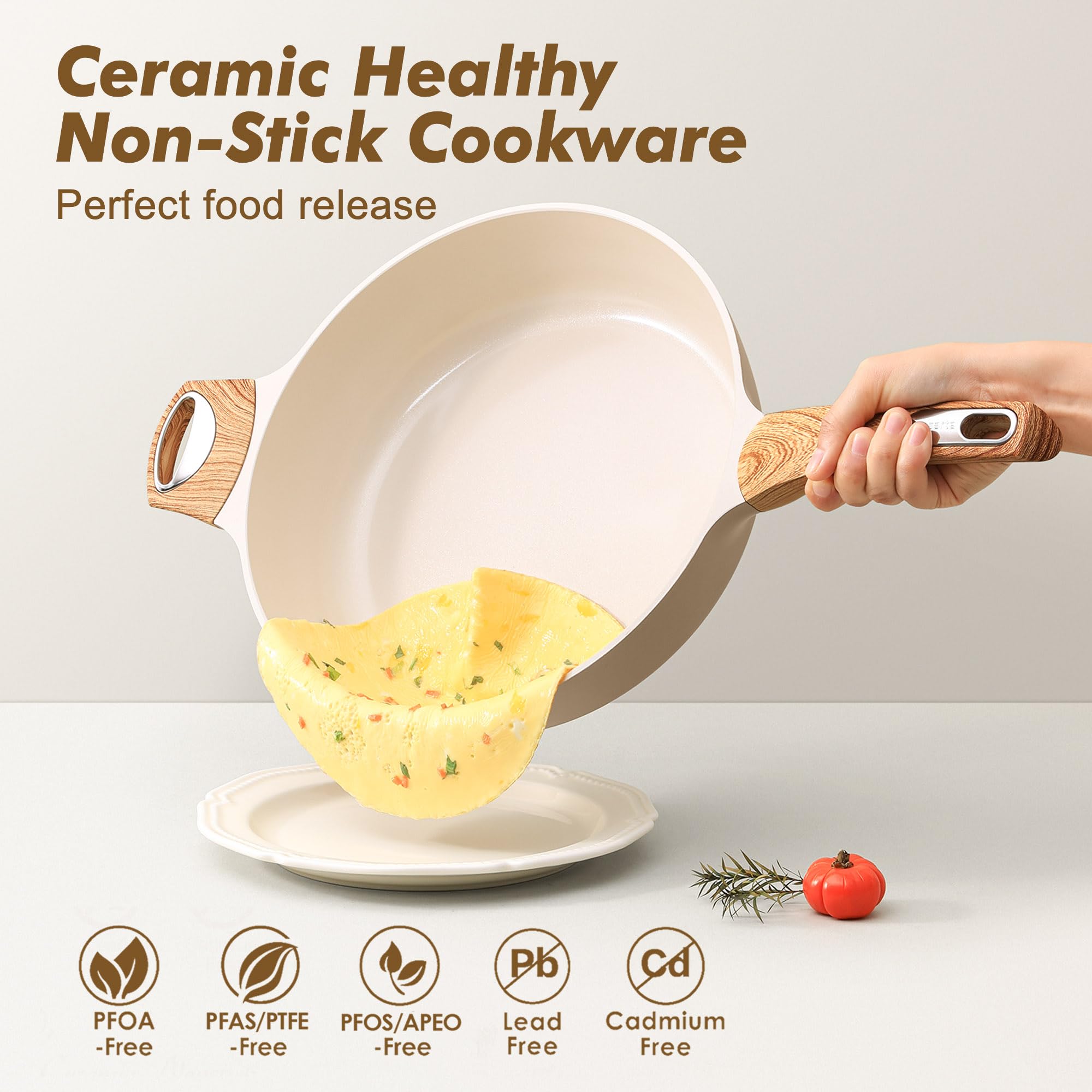 SENSARTE gros plan revêtement céramique montrant surface antiadhésive