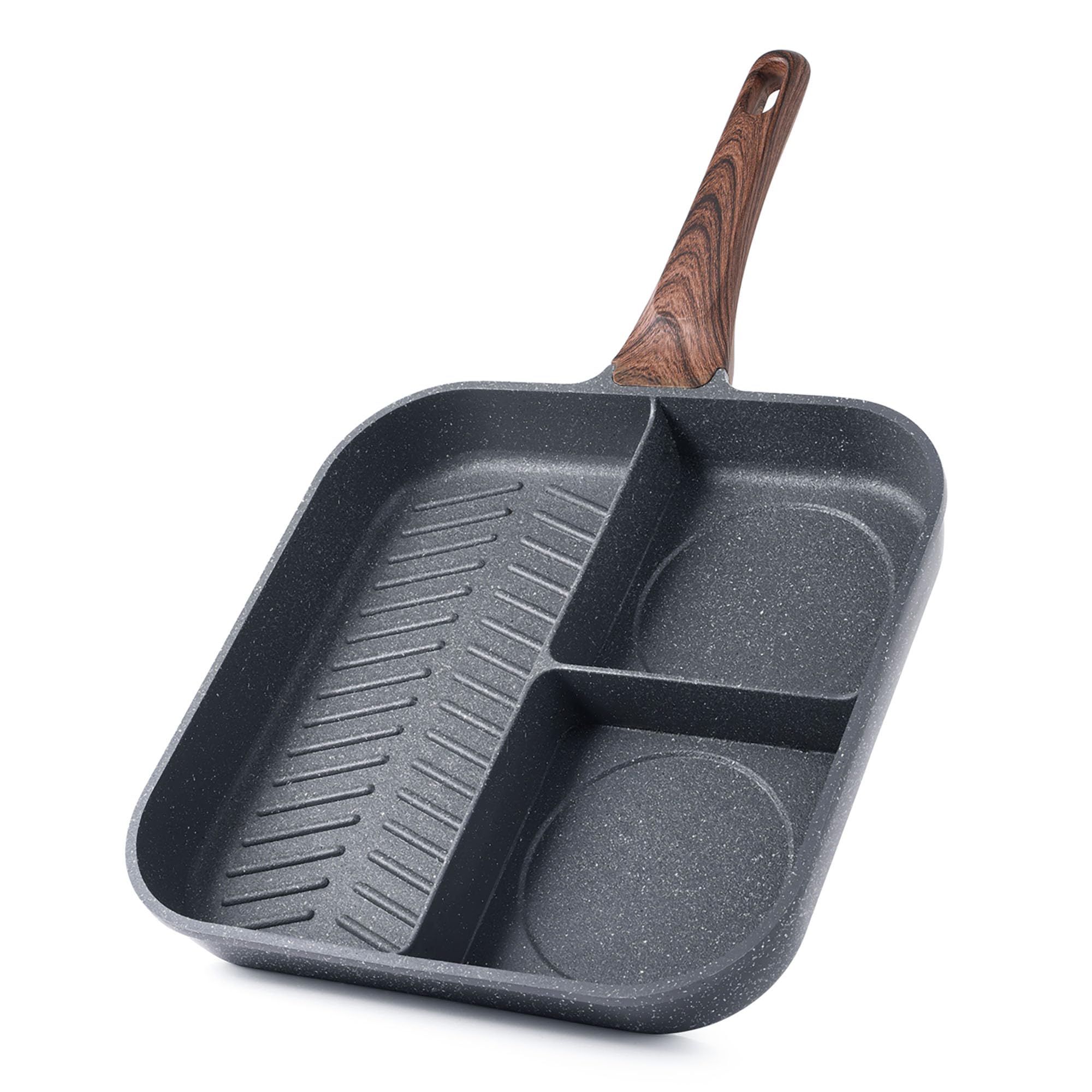 SENSARTE poêle grill carrée vue avant montrant design polyvalent