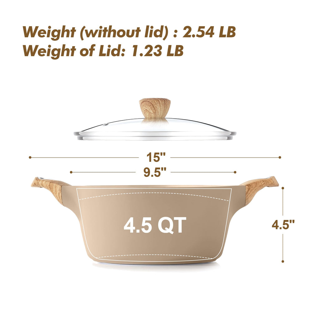 SENSARTE comparaison de taille 4,5 QT pour portion familiale pratique
