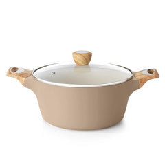 SENSARTE marmite taupe vue de face, design élégant et capacité pratique