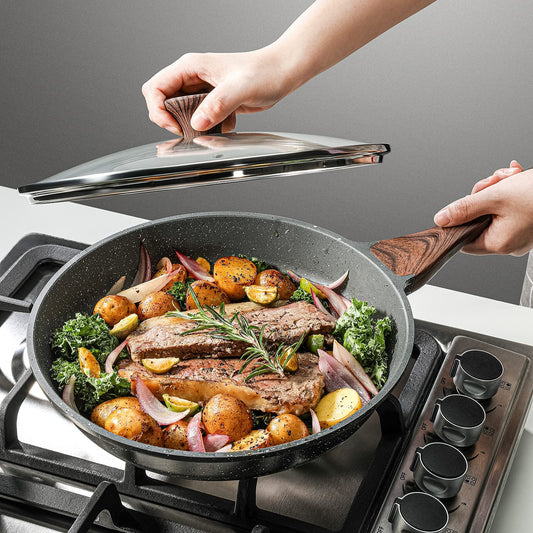 SENSARTE poêle 11" couvercle en verre trempé pour surveillance de la cuisson sans effort