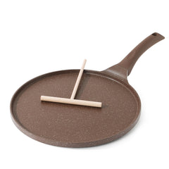 SENSARTE face avant de la poêle crêpe marron montrant surface antiadhésive
