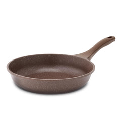 SENSARTE poêle face avant brun toffee montrant la surface antiadhésive bénéfice cuisson facile