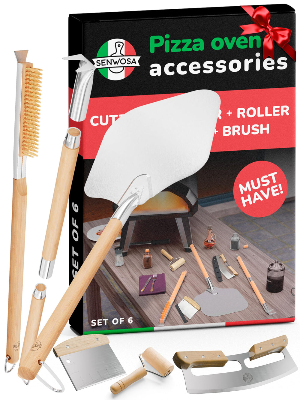Senwosa kit complet sur table bois montrant tous les outils utiles
