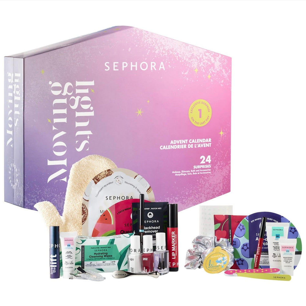 SEPHORA calendrier Moving Lights emballage festif élégant offrant découverte quotidienne