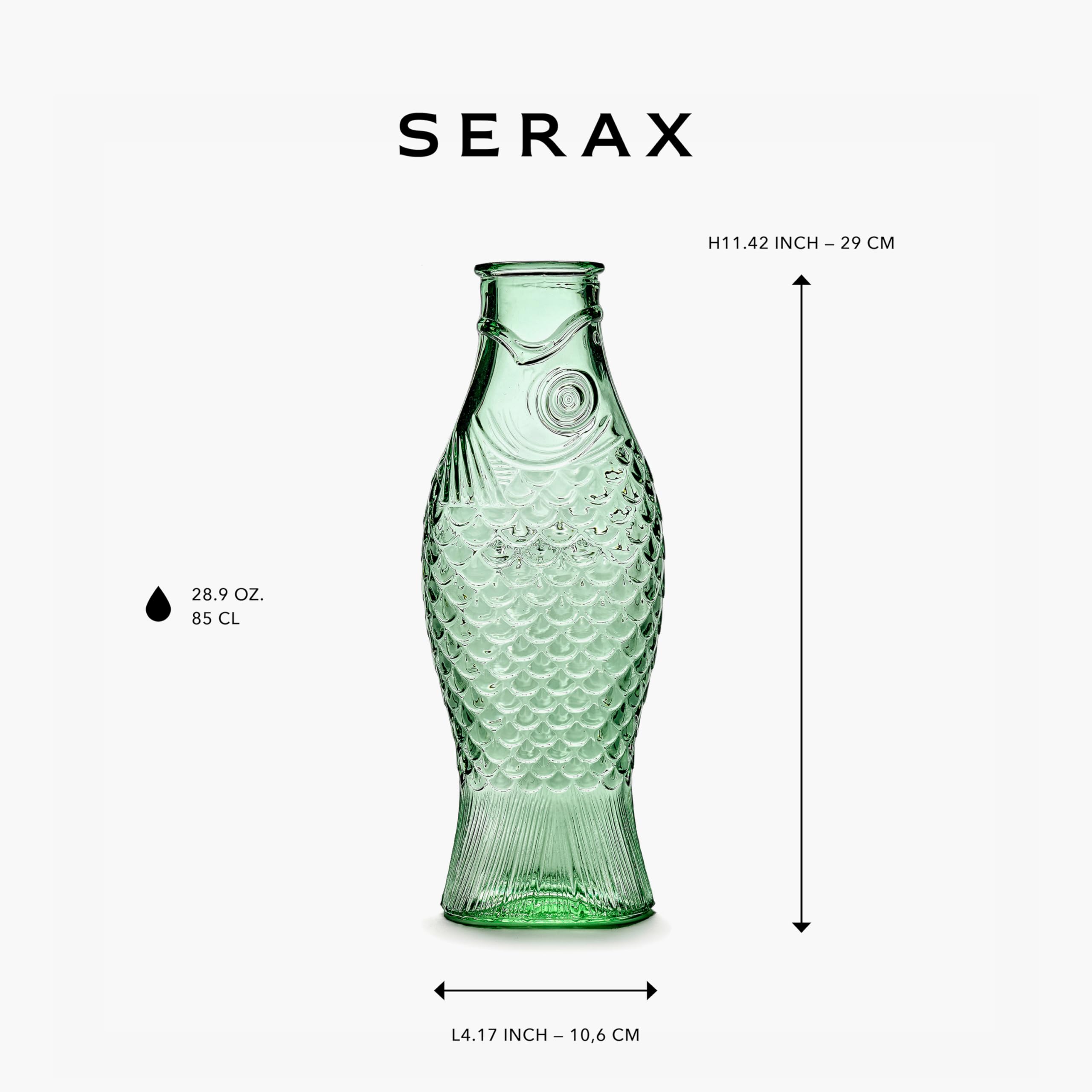Serax gros plan sur texture du verre vert pour solidité tactile
