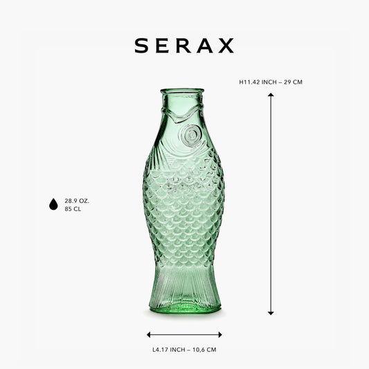 Serax gros plan sur texture du verre vert pour solidité tactile