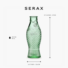 Serax gros plan sur texture du verre vert pour solidité tactile
