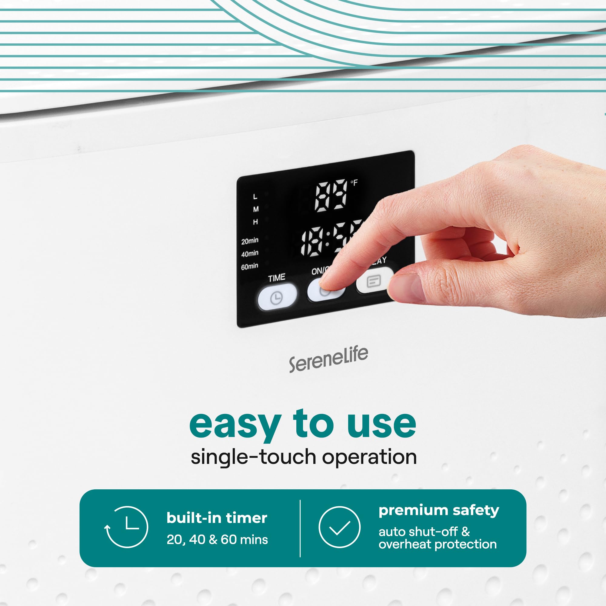 SereneLife panneau tactile à une touche pour un démarrage facile