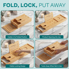 SereneLife support tablette en bois robuste offrant angle de lecture confortable