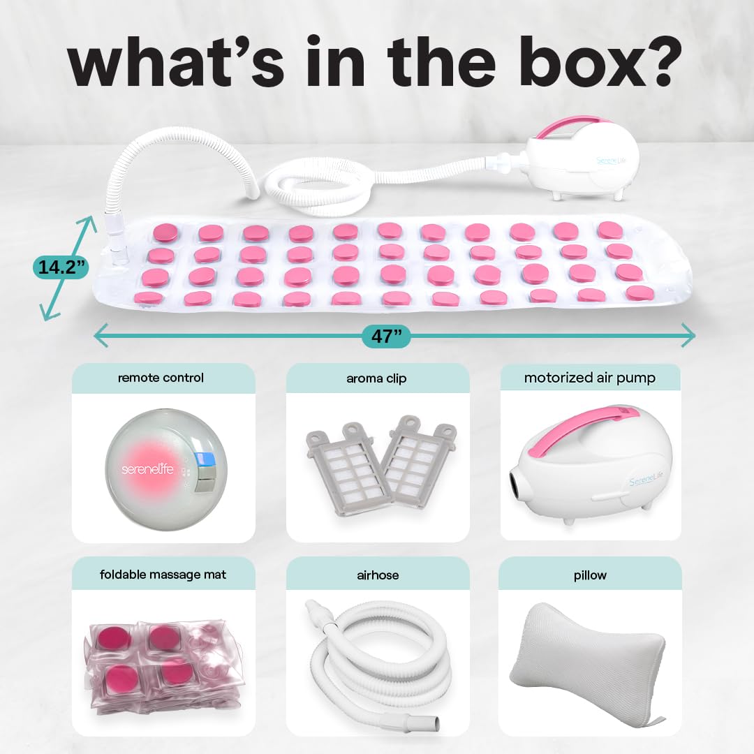 SereneLife télécommande et boutons pour réglage simple des bulles