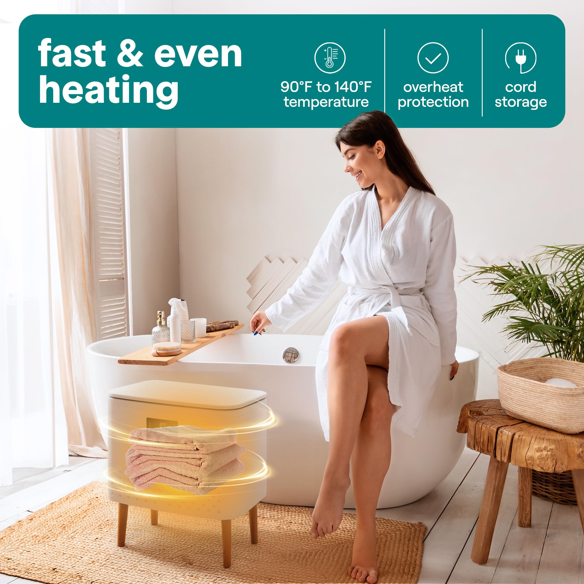 SereneLife appareil posé dans une salle de bains moderne pour usage quotidien
