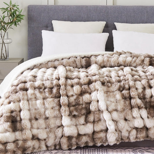 Serenhom plaid face avant marron tie-dye, ajout décoratif et confort