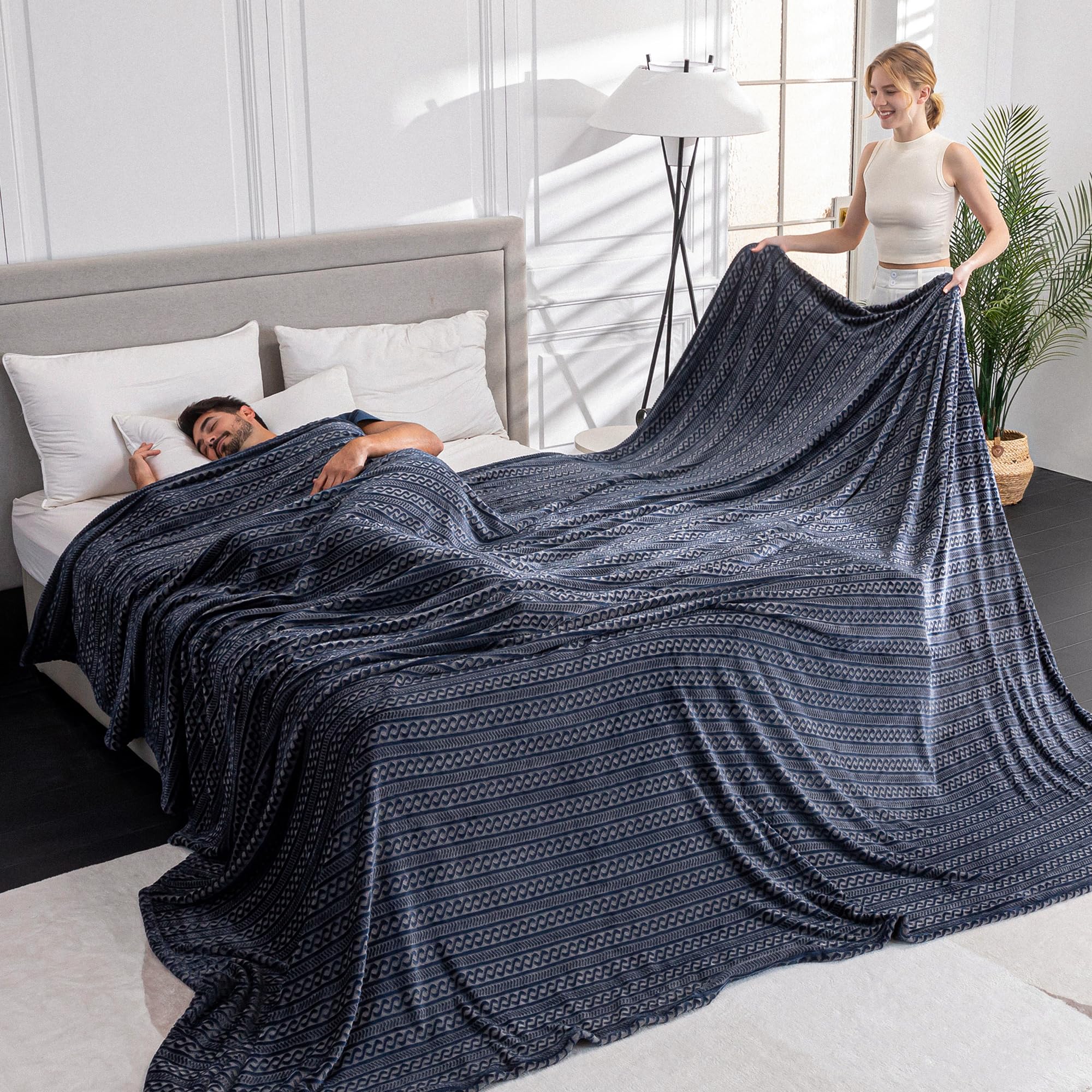 Serenhom gros plan texture 3D jacquard montrant douceur et densité