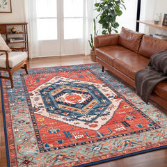 SERISSA tapis boho recto emballage prêt à poser, ajoute une touche chaleureuse