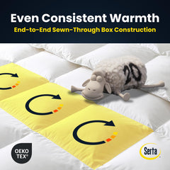 Serta garnissage ouvert révélant duvet et fibres pour gonflant