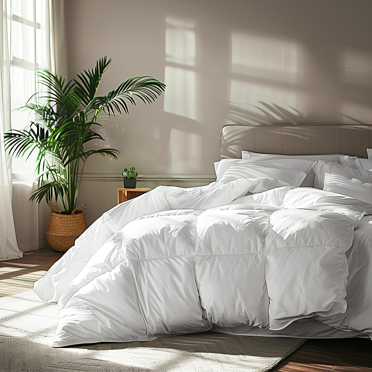 Serta couette face avant montrant aspect moelleux et chaleur