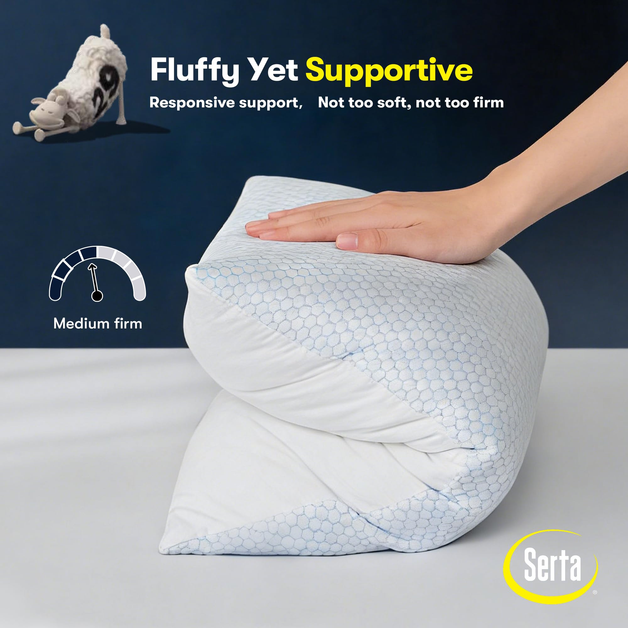 Serta détail garnissage DuraLOFT montrant fibres aérées pour soutien