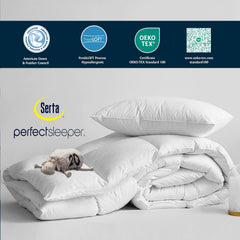 Serta gros plan sur tissu coton 233 fils, respirant et doux