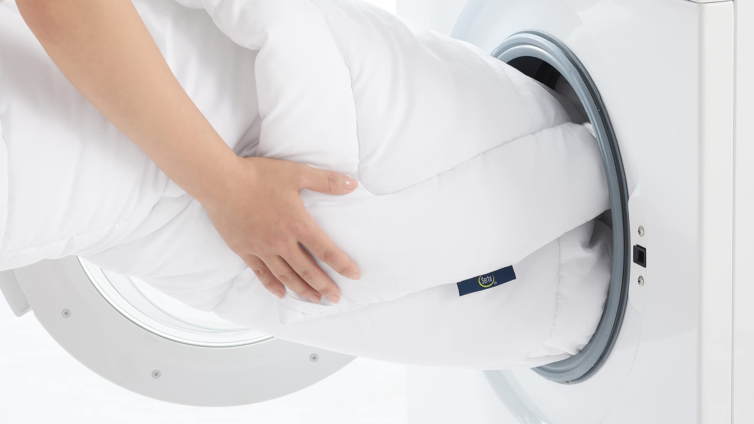 Serta étiquette de marque et instructions pour soin durable