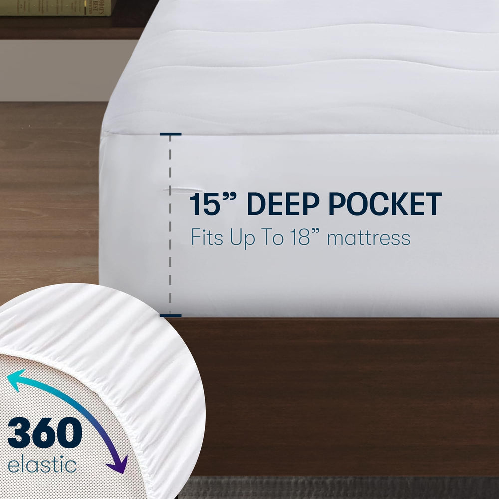 Serta microfibre gros plan montrant douceur et protection du matelas